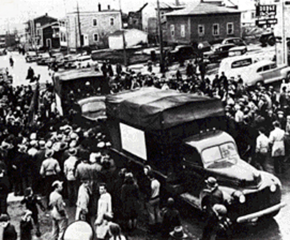 Asbestos strike occurs