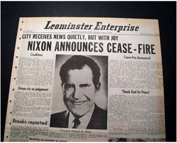 Cease-Fire Between U.S. and Vietnam