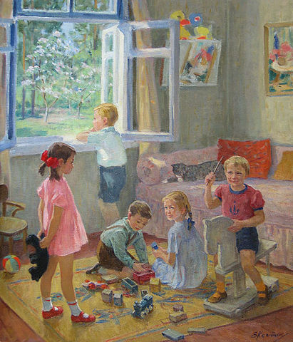 Children Playing Elena Kostenko
