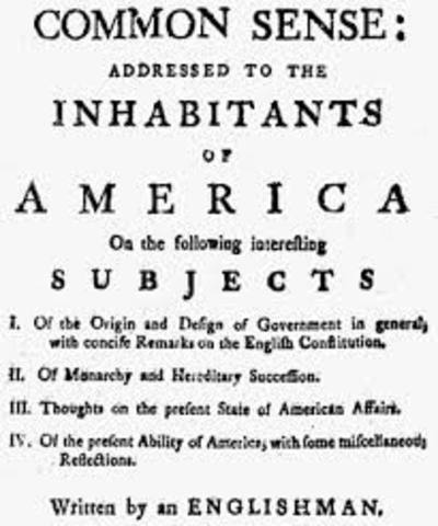 thomas paine writes 'common sense'
