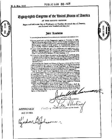 The Gulf Tonkin Resolution