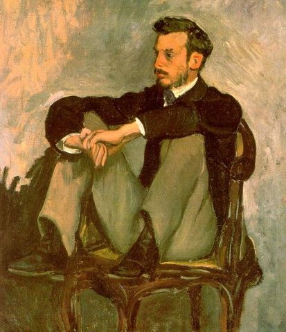 "Portrait of Renoir" by Frederick Bazille