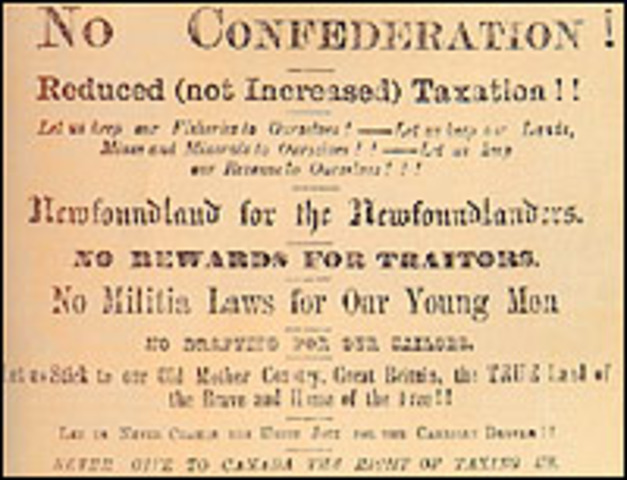 Newfoundland And Labrador Rejects Confederation
