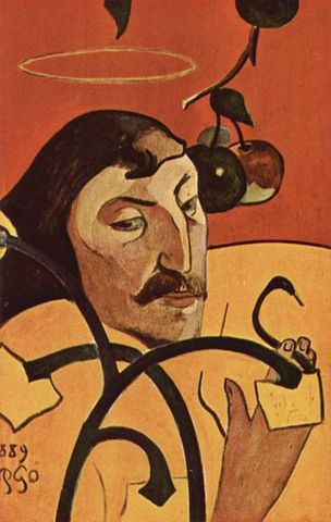 "Symbolic Self-Portrait with Halo" by Paul Gauguin