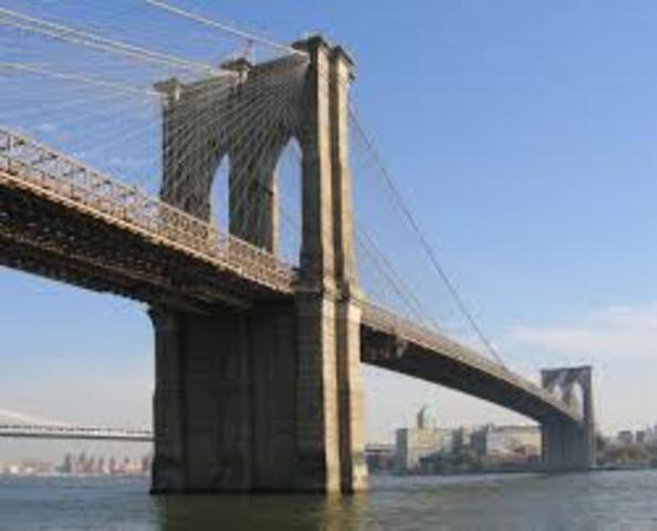 The Brooklyn Bridge opens