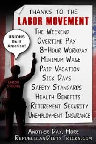 Increase in public-sector unions; decline in overall union membership