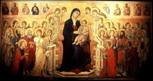 Duccio di Buoninsegna: Virgin and Child in Majesty.