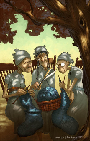 the three old ladies knitting the socks of death