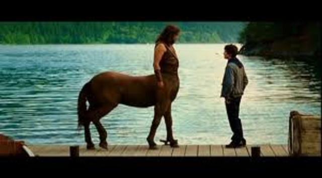 Percy meets a centaur and another demi-god