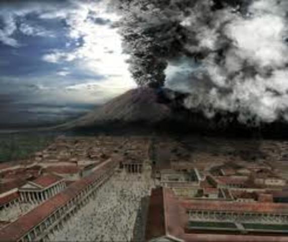 Mt. Vesuvius erupts