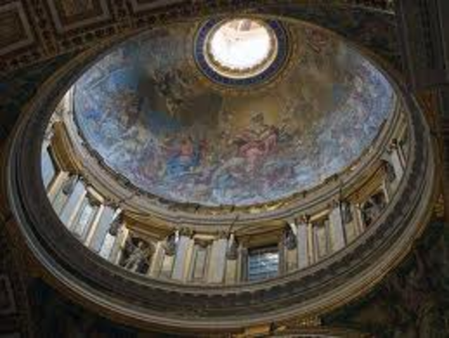 designed dome of saint peter's basilica church