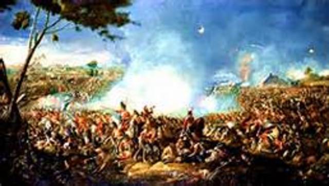 Napoleon loses at the battle of Waterloo