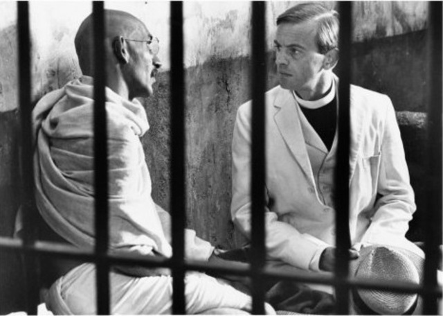 Gandhi is imprisoned.