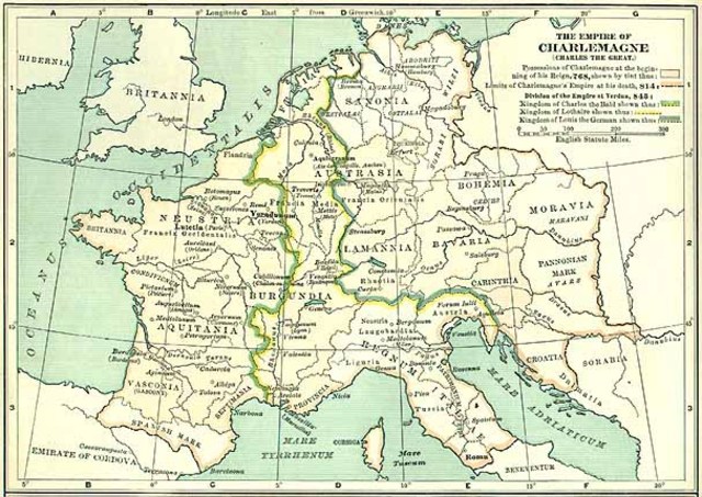 Charlemagne Dies in Aachen, Germany