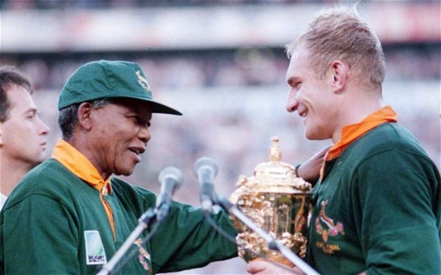 Nelson Mandela seized the opportunity of the Rugby World Cup 1995