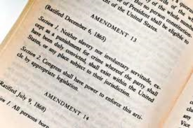The 13th Amendment becomes apart of the U.S. Constitution