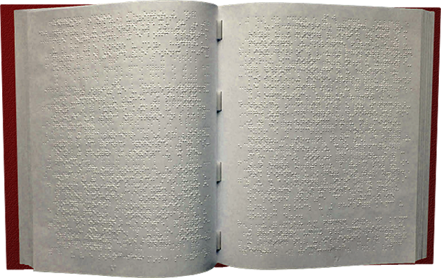 Книга, напечатанная шрифтом Брайля