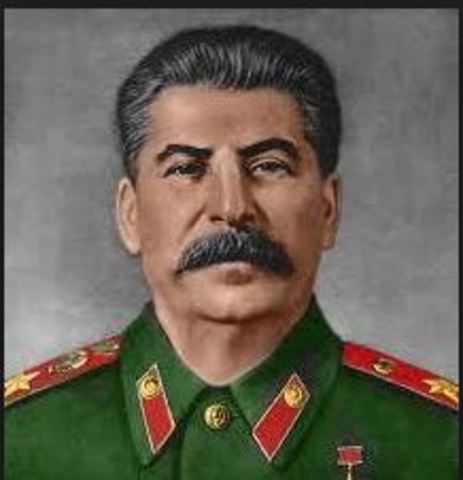 Joseph Stalin, current soviet leader, begins the Berlin Blockade in1948.