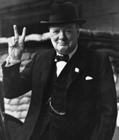 Churchill takes over as Prime Minister after Neville Chamberlain resigns