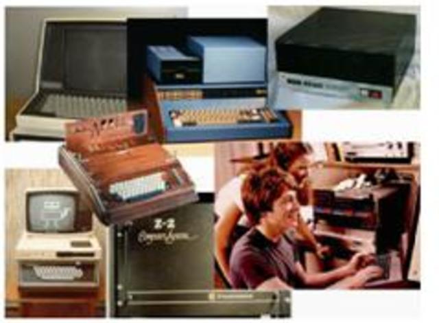 1977- Aparecieron en el mercado los microordenadores o computadoras personales,
