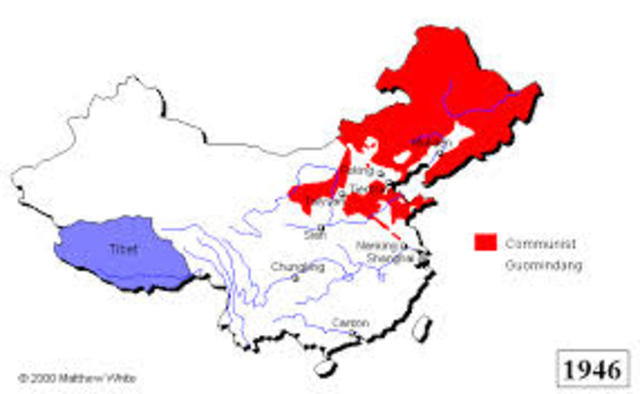 Chinese Civil war occured.