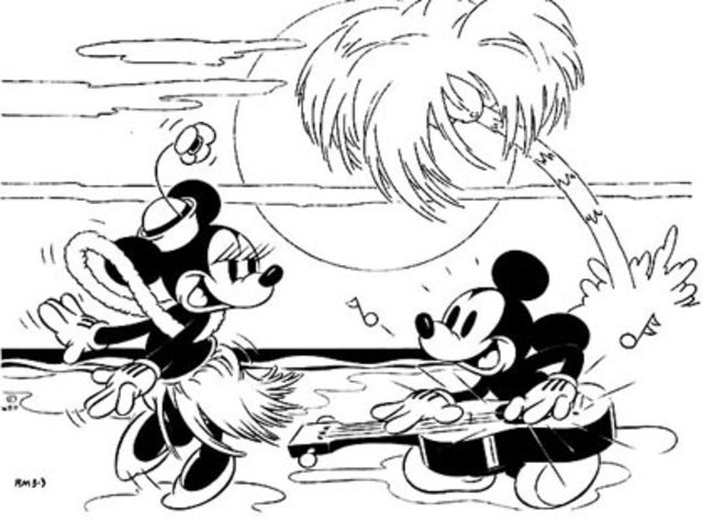 The first appearance of Mickey and Minnie Mouse on film occurs