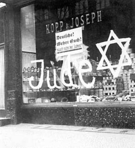 Nazi boycott of Jewish Buiessness