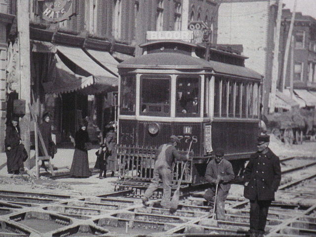 Peak extent of streetcar track