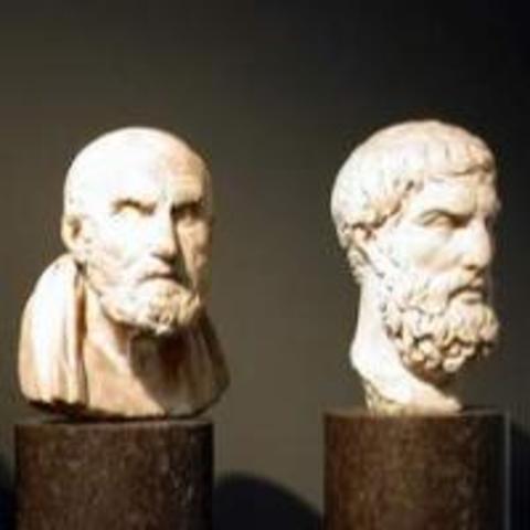 Aristotle and Democritus