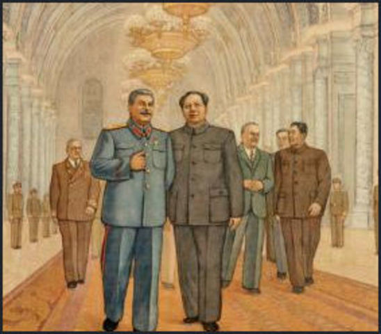 The Soviet Union and The People's Republic of China sign a pact of mutual defense.