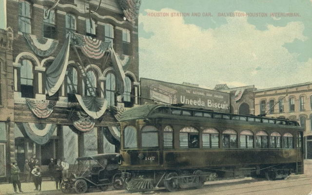Opening of the Interurban route to Galveston