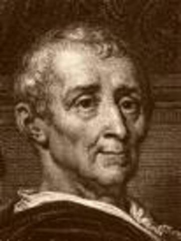 Montesquieu publishes book, "On the Spirit of Laws"