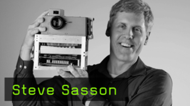 Steven Sasson as an engineer at Eastman Kodak invented and built the first electronic camera using a charge-coupled device image sensor in 1975.