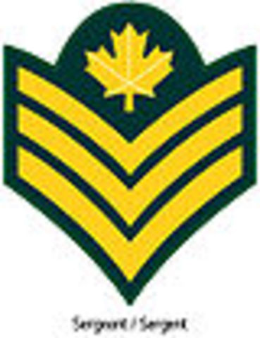 becoming a Sgt. in St. Thomas Army Cadet Corps