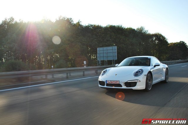 Drive porsche 911 on Autobahn