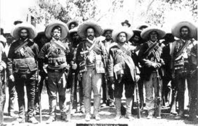 Mexican revolution to U.S. - Mexican border