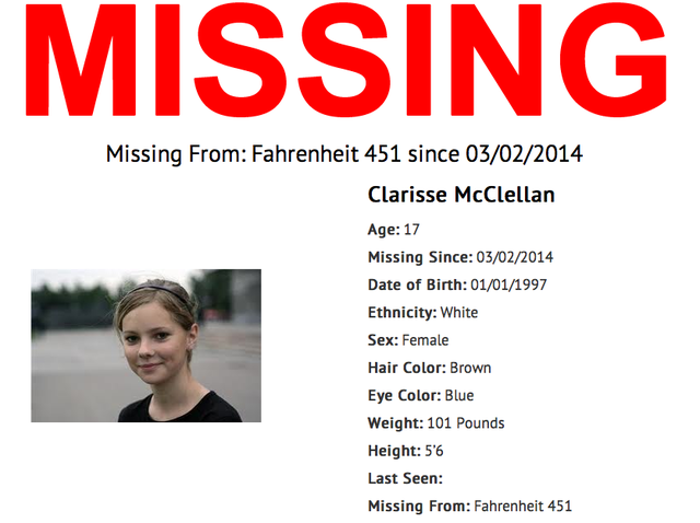 Clarisse is missing.