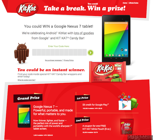 AndroidKITKAT contest USA launch