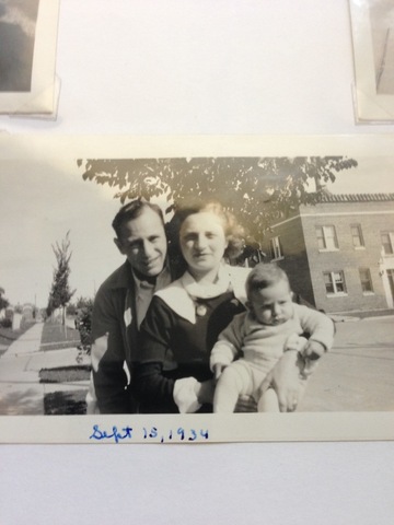 James with his Mother and Father as a Young Infant
