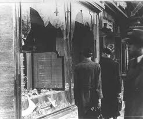 Kristallnacht The night of broken glass