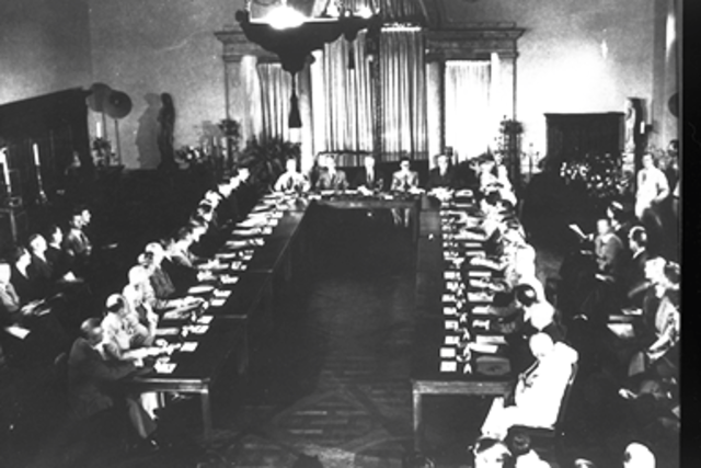 Declaration of the United Nations signed by 26 Allied nations.