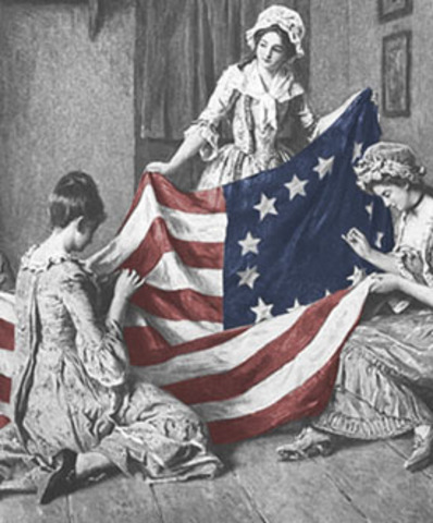 Betsy Ross creates the first American Flag