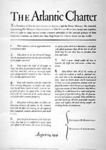 Churchill and FDR issue the Atlantic Charter