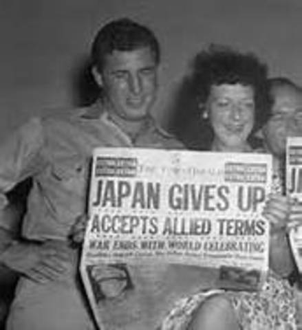 V-J Day, Japan surrenders to Allied Forces