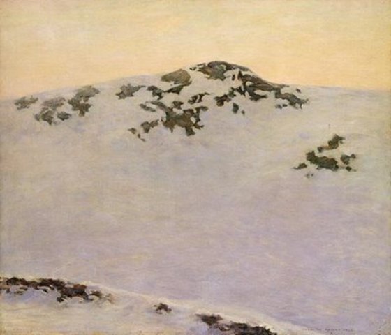 Augustus  Vincent Tack's "Windswept (Snow Picture,Leyden)