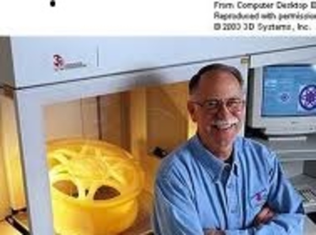Charles Hull patented technique Stereolithography