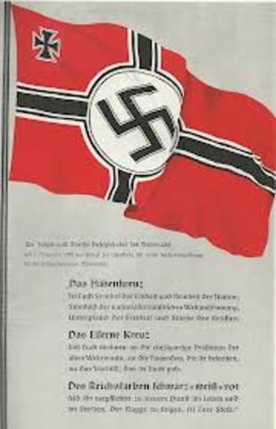 Nazi flag in the center of town