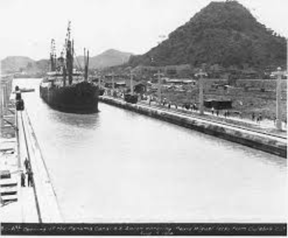 The Panama Canal Opens