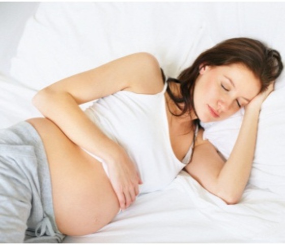 How do you lay down when you are pregnant?