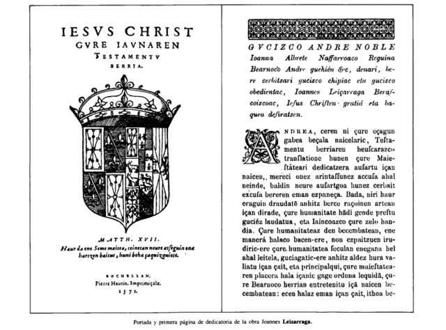 Jesus Christ Gure Jaunaren Testamentu Berria